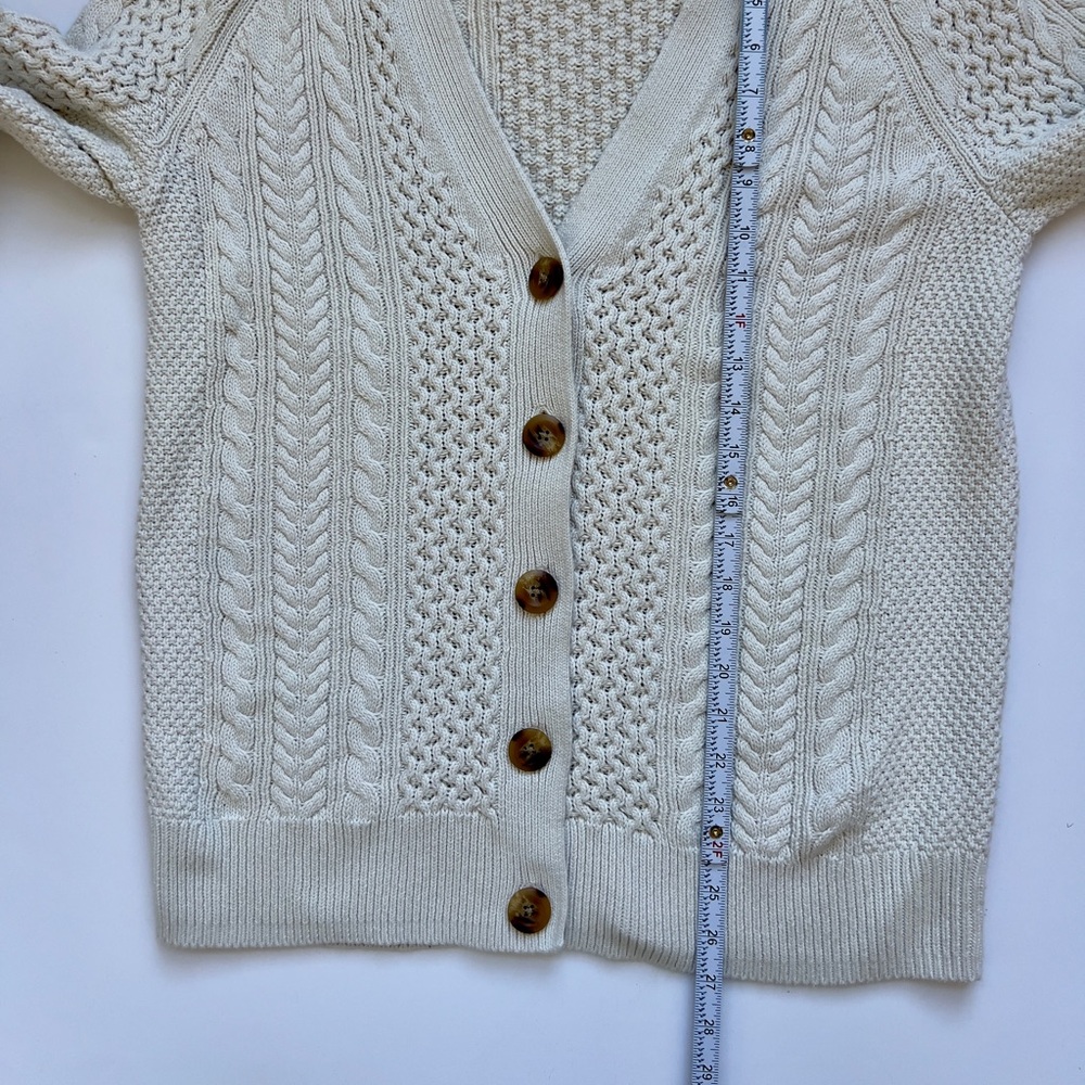 Aerie Ivory Cable Knit Cardigan - Picture 4 of 4